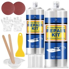 Marine Fiberglass Repair Kit 3.4oz White Gel Coat Gelcoat Repair Kit for B...