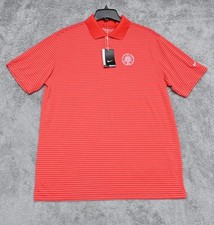 Nike  Golf Dri-Fit Victory Stripe Polo University Red/White Large NWT S 585748