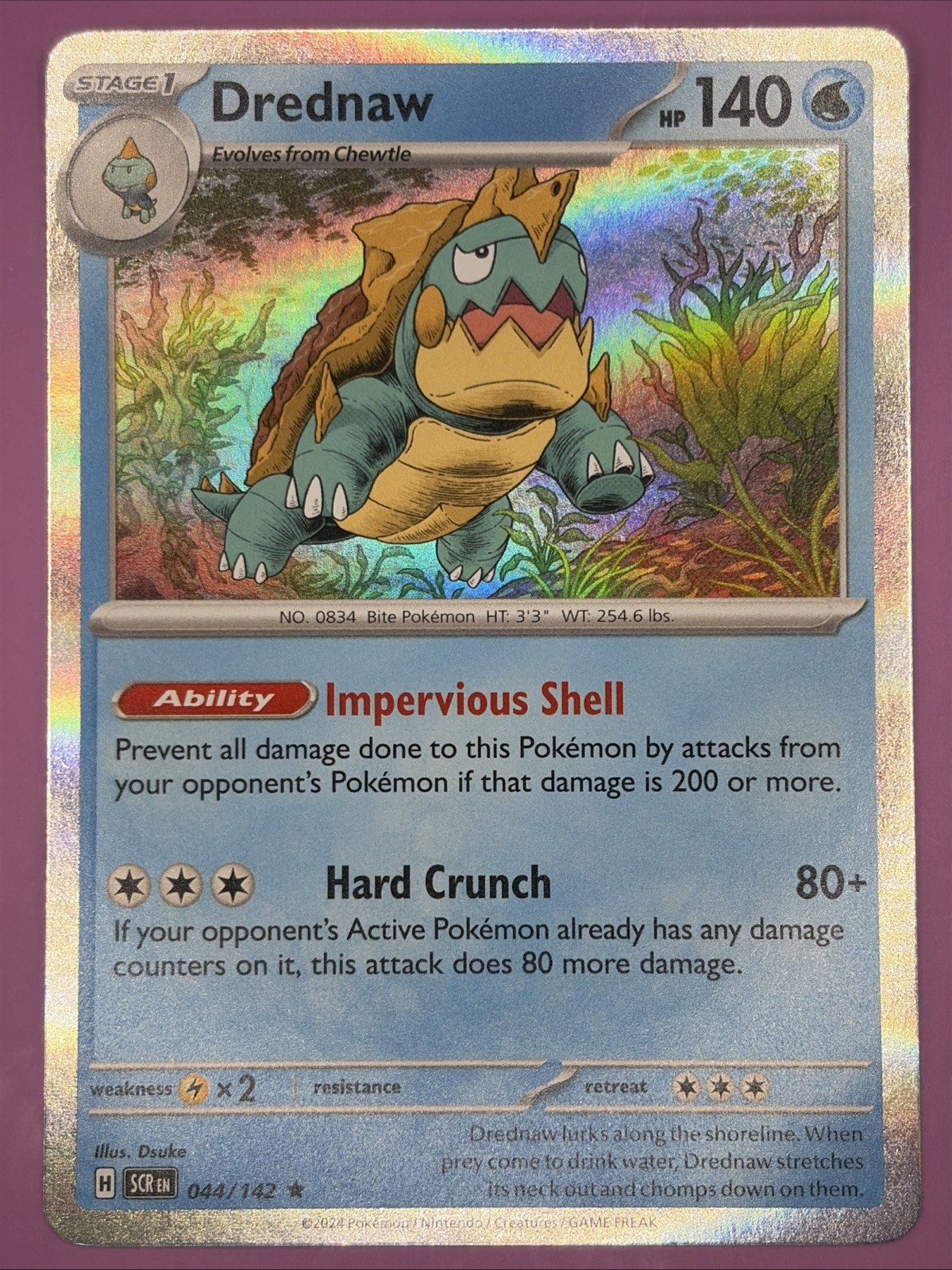 Drednaw 044/142 Stellar Crown Holo Pokemon Card
