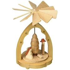 Alexander Taron 1721 Richard Glaesser miniature Pyramid with Nativity in Natu...