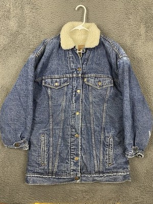 Rare Vintage LEVI'S Orange Tab Sherpa Lined Denim Jean Jacket 80s