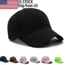 Solid Plain Baseball Cap Trucker Blank Hat Ball Men Women Adjustable