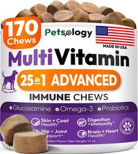Dog Multivitamin Chewable - Vitamins and 170 Chews,
