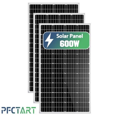 600W 12V Solar Panel High Efficiency Mono Off Grid For Home RV Battery Camping