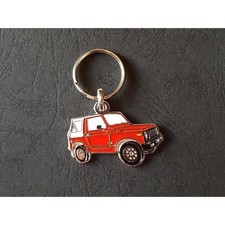 Porte-clés profil Suzuki Samurai Santana SJ410 SJ413 Sierra (rouge)