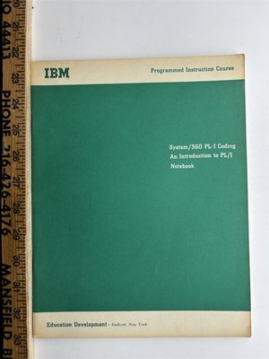 1968 IBM System 360 Coding Computer Education Development Booklet Vintage