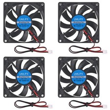 4PCS DC Coolng Fan 80x80x15mm 80mm 12V Dual Ball Bearing Brushless Case
