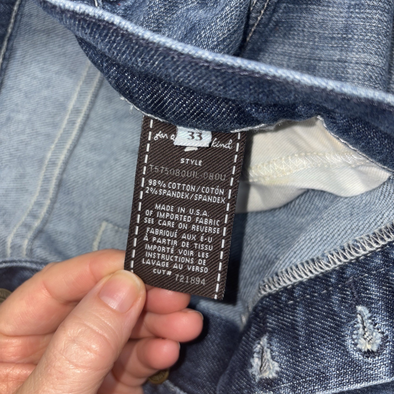 7 for all Mankind Slouchy Denim jeans Men's size 33 X 29 medium wash button fly - View 5