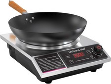 3500W Induction Cooker with Wok, Induction Hob with Upgrade Hot Plate, 24-Hour T