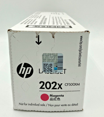 New/Sealed Genuine HP 202X CF500XM Magenta Toner High Yield Cartridge