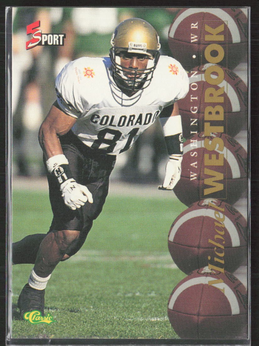 1995 Classic Five Sport #46 Michael Westbrook Washington Redskins (A2)