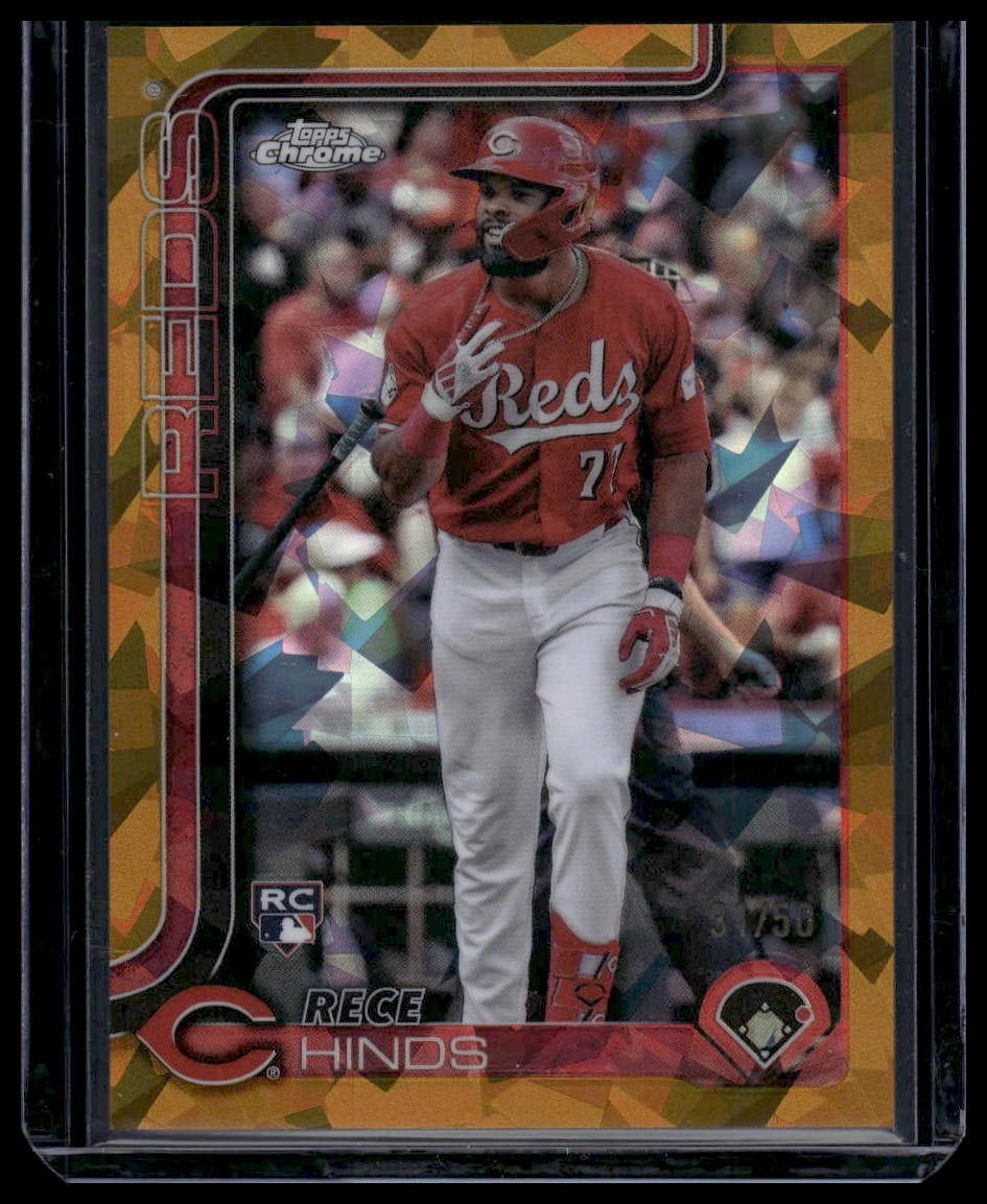 2025 Topps Chrome Sapphire Edition #253 Rece Hinds Gold #/50