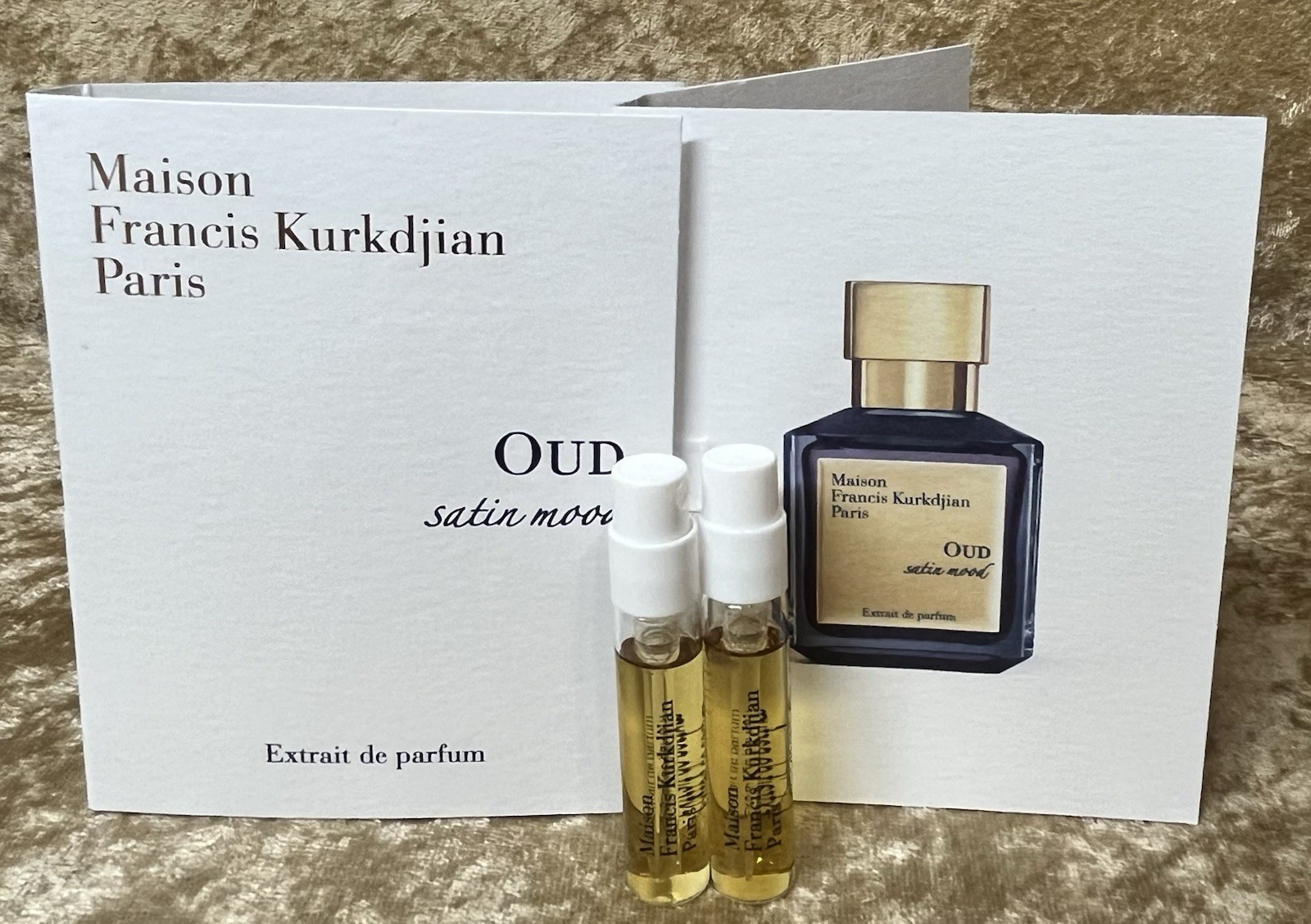 Oud Satin Mood M.F. Kurkdjan 2X Samples Extrait De Parfum 0.06 Fl. Oz/ 2Ml Spray
