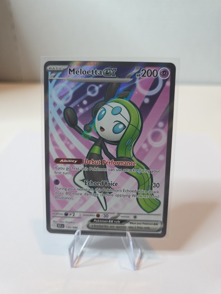Meloetta EX Pokémon Card 159/086 SV Black Bolt Full Art NM Condition