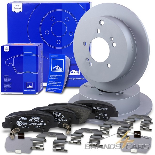 ATE Bremsscheiben Ø284 +BremsbelÄGe Hinten FÜR Hyundai Tucson JM 2.0 2.7 Allrad-image