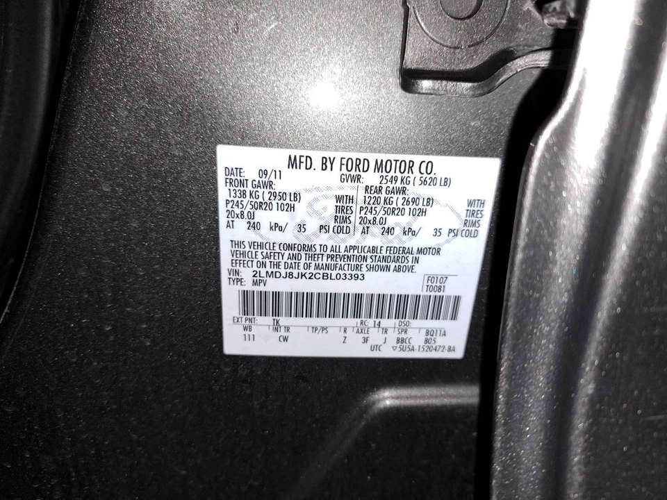 Módulo multifunción 2012 Mkx Sku#4256752 Foto 3 de 4