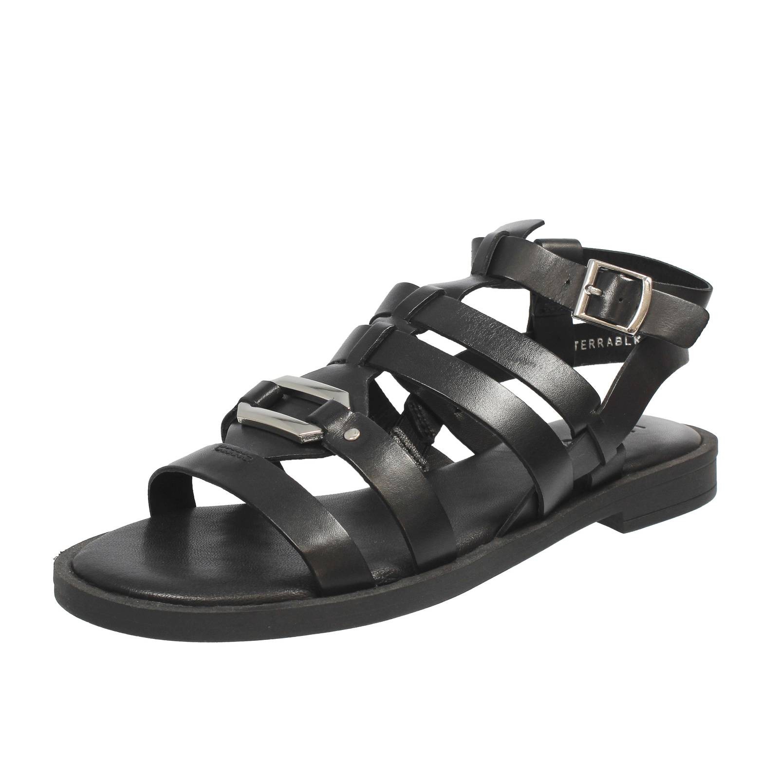 Вуэва Сандали В Пелле-Алла-Скьява, Неро - Талья, 39, Скарпе, Донна Сандали, Такко