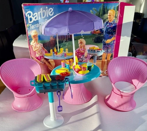 Vintage 1994 Barbie So Much To Do Terrace Set Mattel 67030