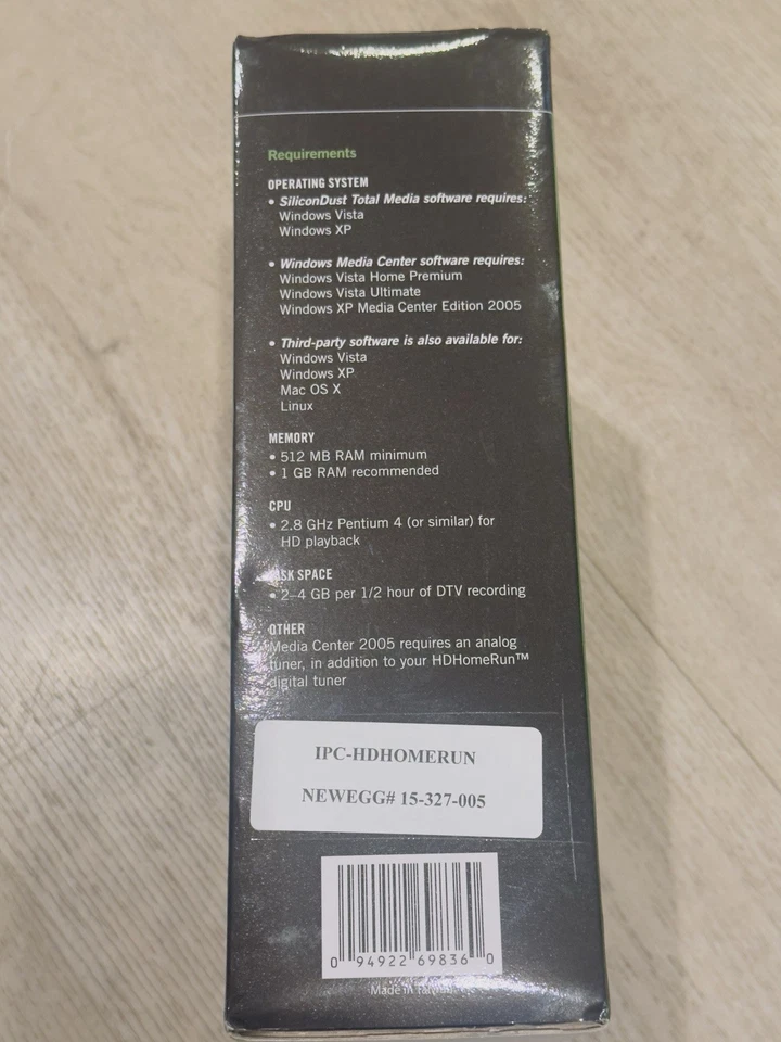 SiliconDust IPC-HDHomeRun HDTV Network Tuner NEWEGG 15-327-005 PC Entertainment - Image 2 of 4