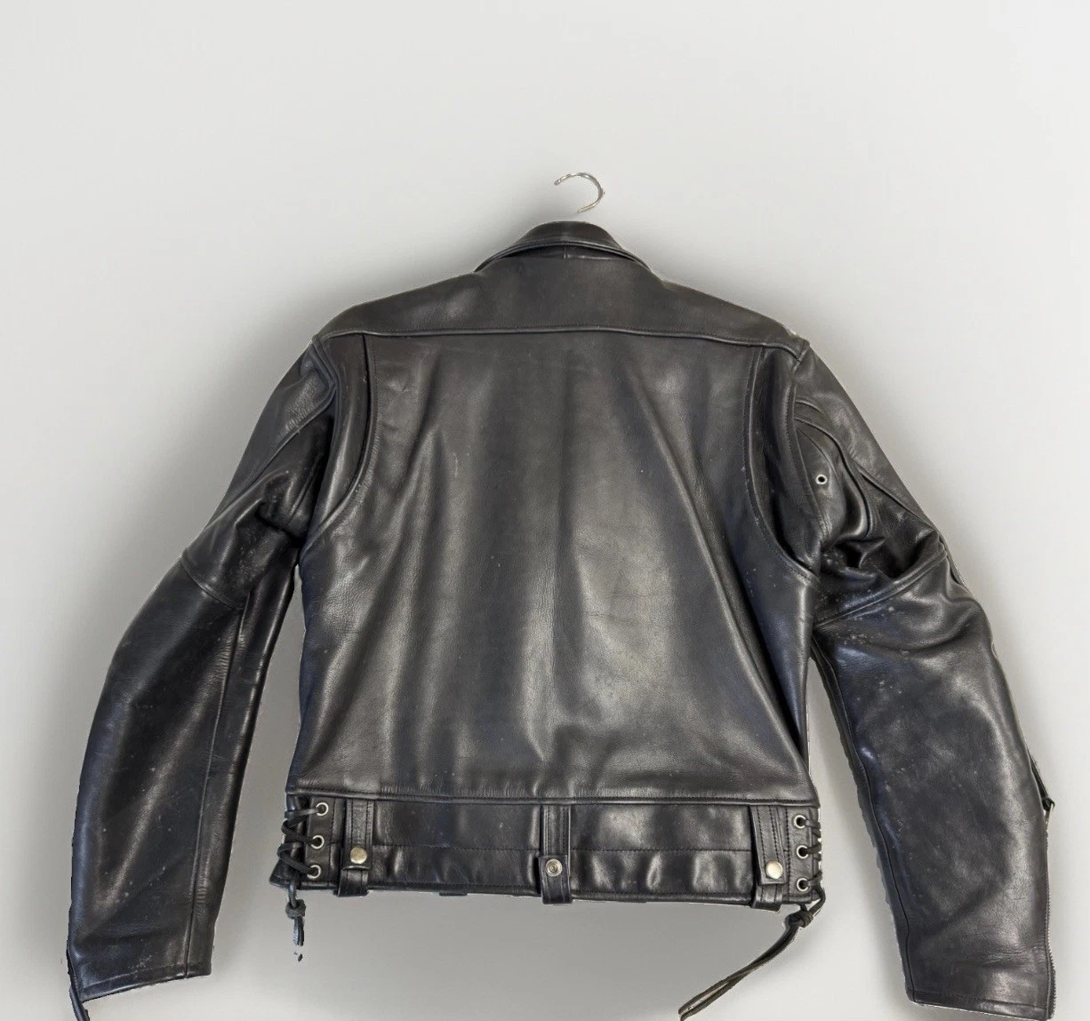 KADOYA Leather Double Riders Motorcycle Jacket Black Made in Japan Size L - product detail image 2