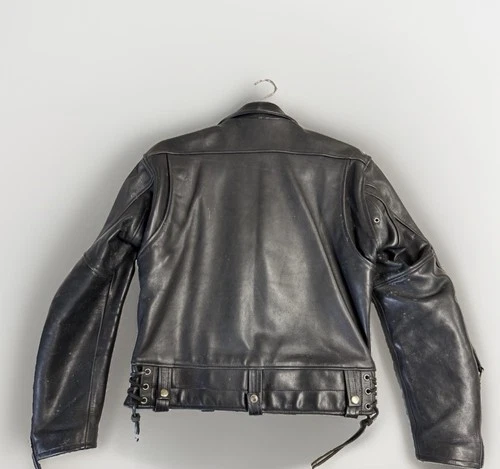 KADOYA  Leather Double Riders Motorcycle Jacket Black Made in Japan Size L image 2