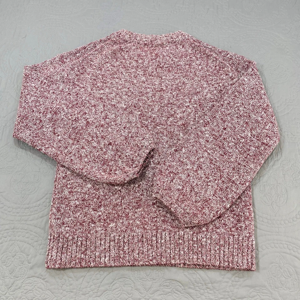 Suéter para mujer J Crew tejido mediano rojo moteado manga abullonada BJ600 pulóver de lino Foto 4 de 4