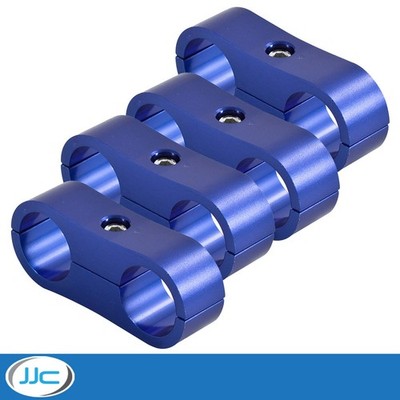 APS Aluminium Hose Separators - 14.3 mm, Blue (For 200 Series PTFE -6) x 4