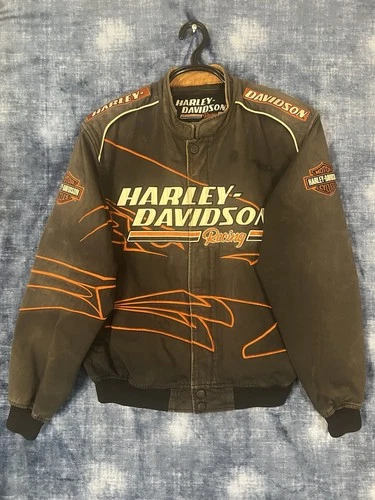 Harley Davidson Screaming Eagle Full Zip Racing Motorcycle Jacket Men’s Large - product listing photo