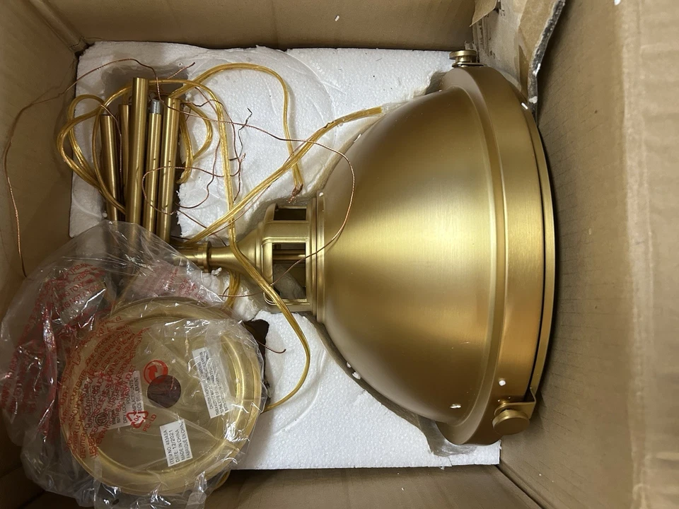 Hinkley Lighting 4834SA Fletcher 2 Light 14"W Pendant - Satin Brass - Image 3 of 4