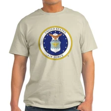 CafePress U.S. Air Force Emblem Light T Shirt 100% Cotton T-Shirt (28533226)