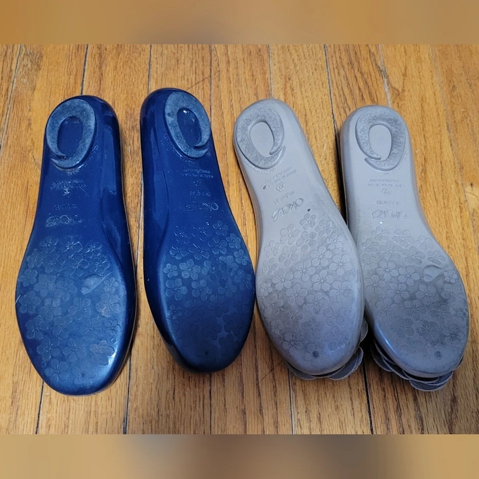 2 пары балетки Oka B. размер 6 женские синие пара и желтовато-коричневые - Изображение 3 из 4