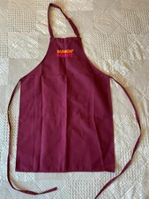 Dunkin Donuts Employee Uniform Apron Maroon Official Made in USA Retro Vintage