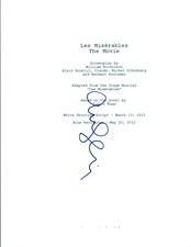 Amanda Seyfried Signed Autographed LES MISERABLES Full Movie Script COA AB