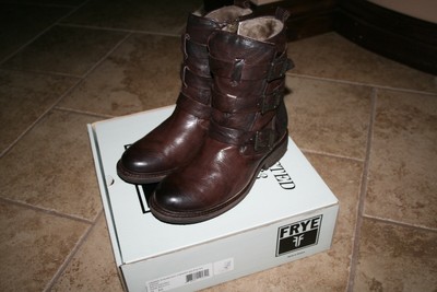 Frye Valerie Shearling Strappy Boots 