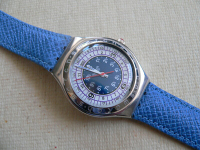 Swatch Irony Ocean Storm YGS103 (1995)  Leather blue band