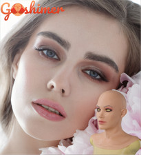 Realistic Silicone Female Face Mask Crossdresser Head Mask For women For Cosplay