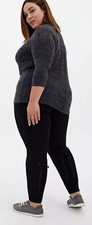 NWT Torrid Plus Size 3 3X 22/24 Premium Leggings - Corset Back Black