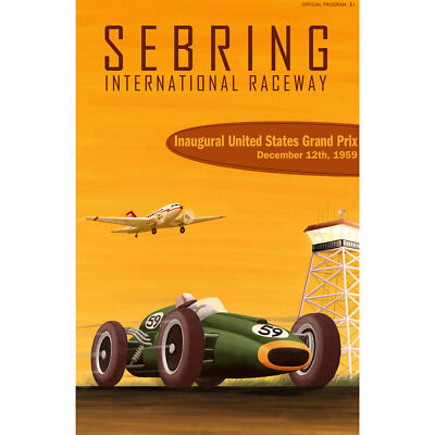 United States Grand Prix 1959 Sebring Raceway XL Wandbild Leinwandbild
