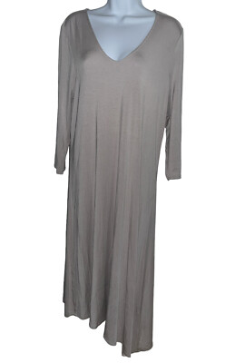 chinese dress ladies Dress Casual Maxi By Joan Vass In Tan & White, Size: Xl main image 0