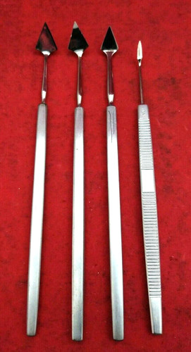 Lot of 4 Diamond Shaped Flat Spades | Medical Art Paint Palette Pottery Crafts