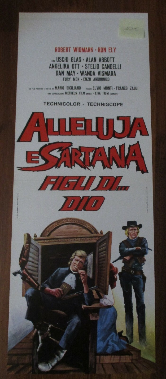 Locandina originale film Alleluja e Sartana figli di... Dio (1972) - Regia di Mario Siciliano