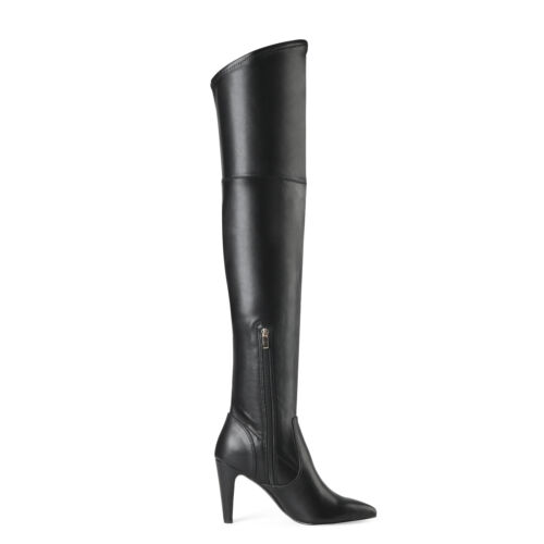 Women Thigh High Boots Over The Knee 3.7in Heels Long Sexy Pointed Toe Boots USA - Picture 4 of 43