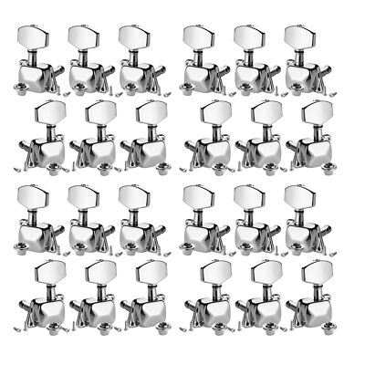 Acoustic Guitar String Tuning Pegs Heads Tuners 3x3 Chrome Semiclosed Lots USA