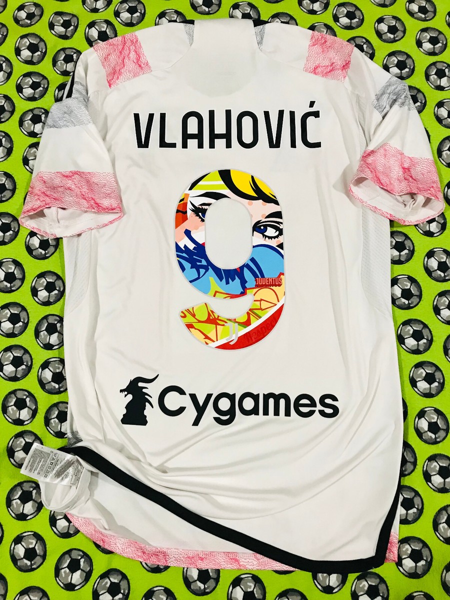 Adidas Juventus Away Soccer Football Jersey US Tour 2023 2024 Dusan  Vlahovic S