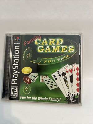 Family Card Games Fun Pack (Sony PlayStation 1, 2003)