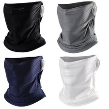 Cooling Neck Gaiter Half Face Mask Bandana with Ear Hangers for Outdoor Sports