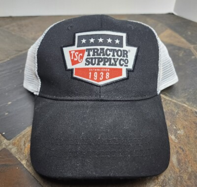 #ad New Tractor Supply Co Snapback Mesh Baseball Hat Cap Black 80th Anniversary $7.66