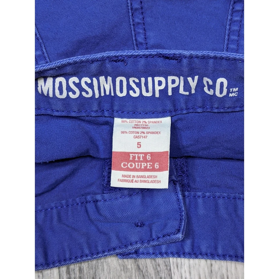 Mossimo Juniors Size 5 Pockets Fit 6 Purple Blue Chino Shorts - Image 3 of 4