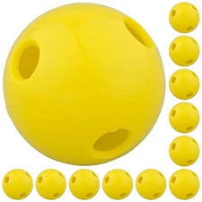 TOTAL CONTROL BALL YH 80 Hole Ball Baseball Training Hitting Batting Aid 12 PK