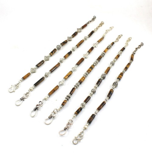 Beautiful Natural 6-12mm Yellow Tiger's Eye Round Gemstone Beads Earrings AAA